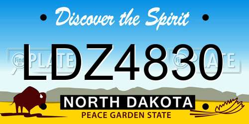 LDZ4830 North Dakota License Plate