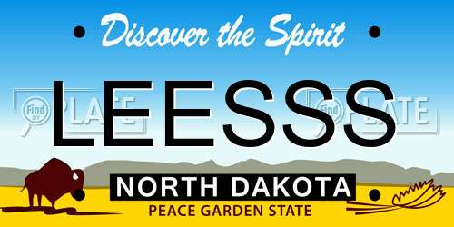 LEESSS North Dakota License Plate