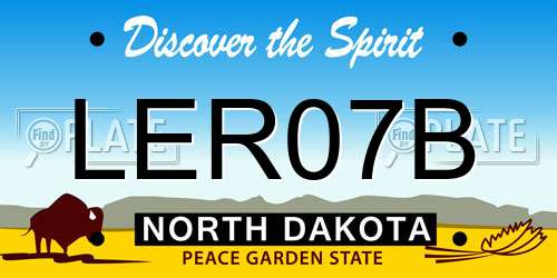 LER07B North Dakota License Plate
