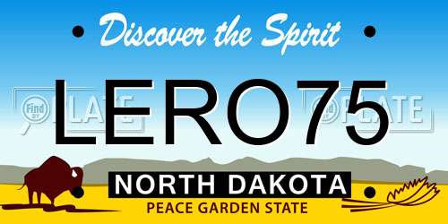 LERO75 North Dakota License Plate