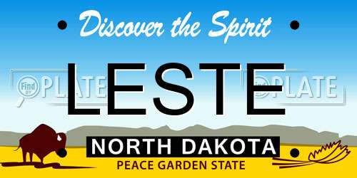 LESTE North Dakota License Plate