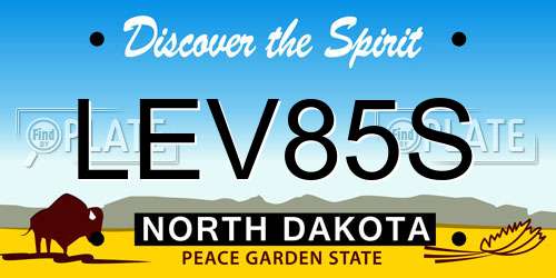 LEV85S North Dakota License Plate