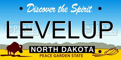 LEVELUP North Dakota License Plate