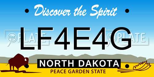 LF4E4G North Dakota License Plate
