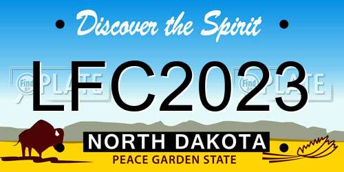 LFC2023 North Dakota License Plate