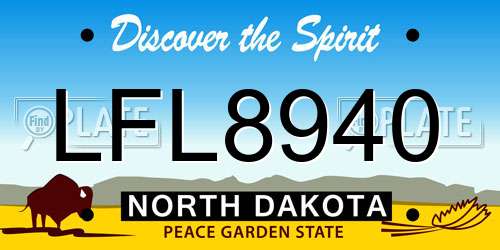 LFL8940 North Dakota License Plate