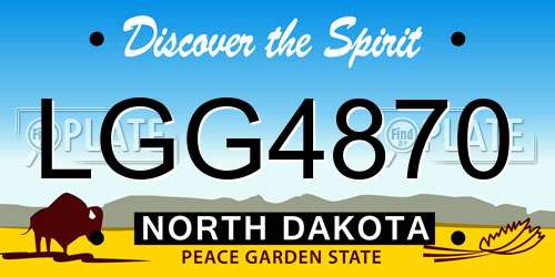 LGG4870 North Dakota License Plate
