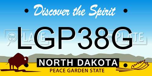 LGP38G North Dakota License Plate