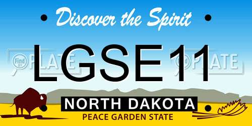 LGSE11 North Dakota License Plate