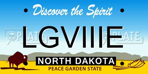 LGVIIIE North Dakota License Plate