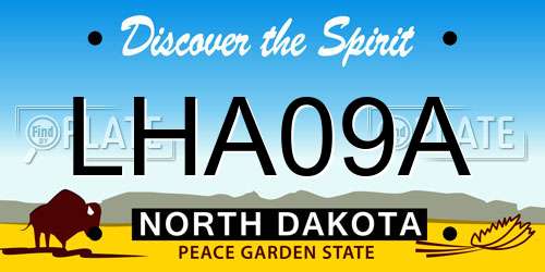 LHA09A North Dakota License Plate
