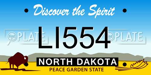 LI554 North Dakota License Plate