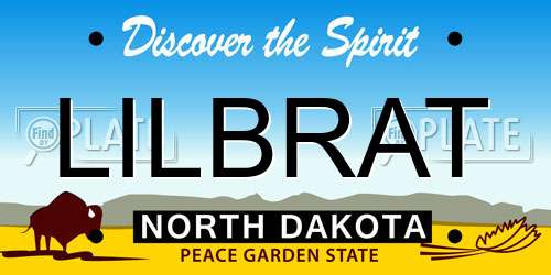 LILBRAT North Dakota License Plate