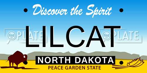 LILCAT North Dakota License Plate
