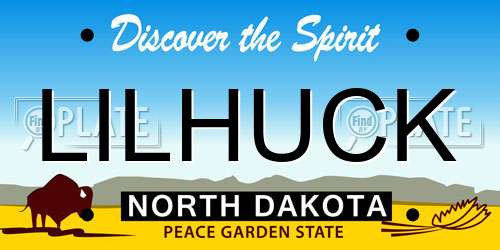 LILHUCK North Dakota License Plate