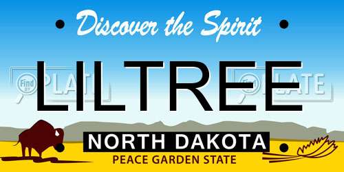 LILTREE North Dakota License Plate