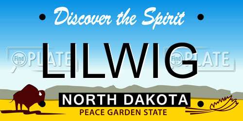 LILWIG North Dakota License Plate