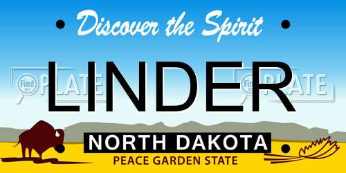 LINDER North Dakota License Plate