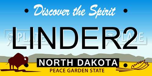 LINDER2 North Dakota License Plate