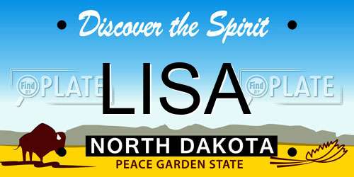 LISA North Dakota License Plate
