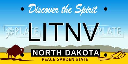 LITNV North Dakota License Plate