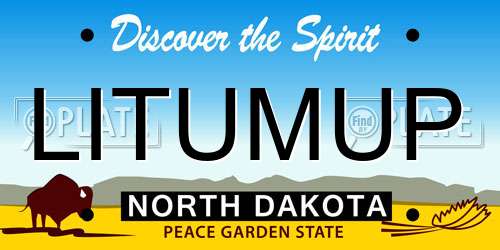 LITUMUP North Dakota License Plate