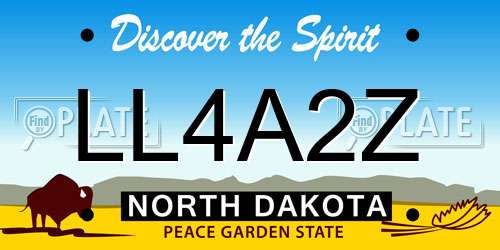 LL4A2Z North Dakota License Plate