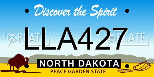LLA427 North Dakota License Plate
