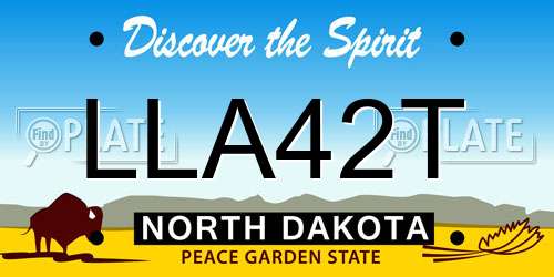 LLA42T North Dakota License Plate