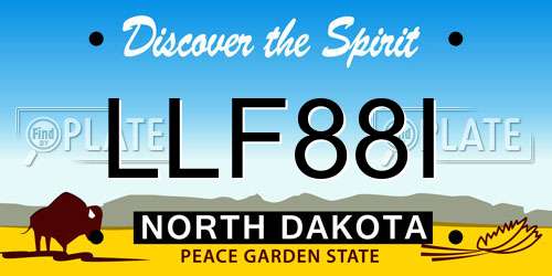 LLF88I North Dakota License Plate