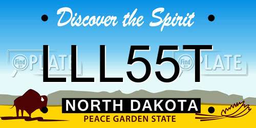 LLL55T North Dakota License Plate