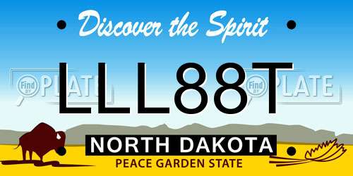 LLL88T North Dakota License Plate