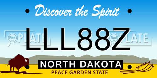 LLL88Z North Dakota License Plate