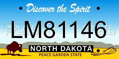 LM81146 North Dakota License Plate