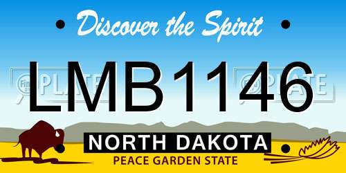 LMB1146 North Dakota License Plate