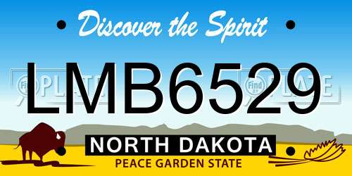 LMB6529 North Dakota License Plate