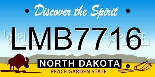 LMB7716 North Dakota License Plate