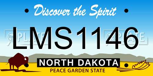 LMS1146 North Dakota License Plate