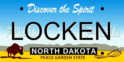 LOCKEN North Dakota License Plate
