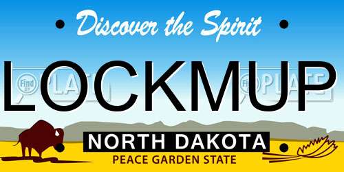 LOCKMUP North Dakota License Plate