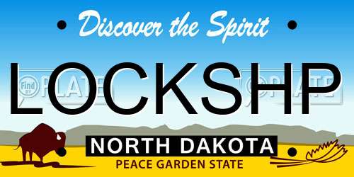 LOCKSHP North Dakota License Plate