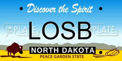 LOSB North Dakota License Plate