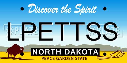 LPETTSS North Dakota License Plate