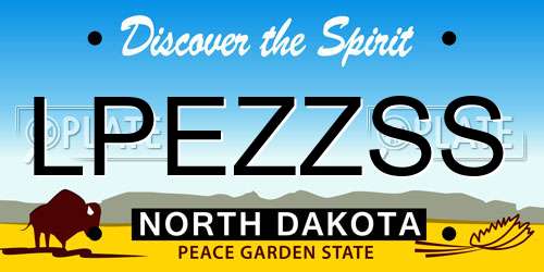 LPEZZSS North Dakota License Plate