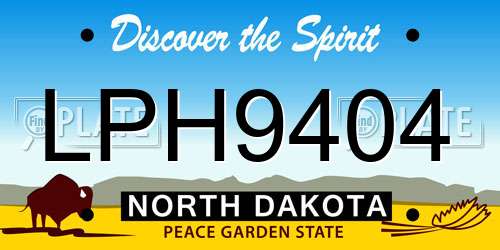 LPH9404 North Dakota License Plate