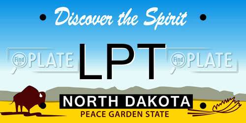 LPT North Dakota License Plate