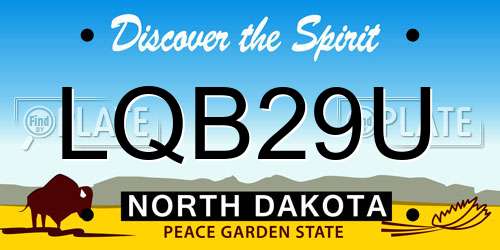 LQB29U North Dakota License Plate