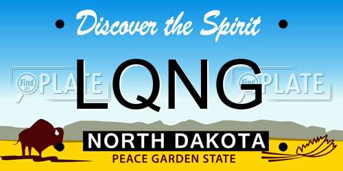 LQNG North Dakota License Plate
