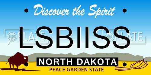 LSBIISS North Dakota License Plate