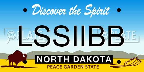 LSSIIBB North Dakota License Plate